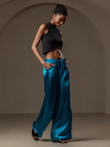 [Teal] SilkSilky-UK Women's Pants 006