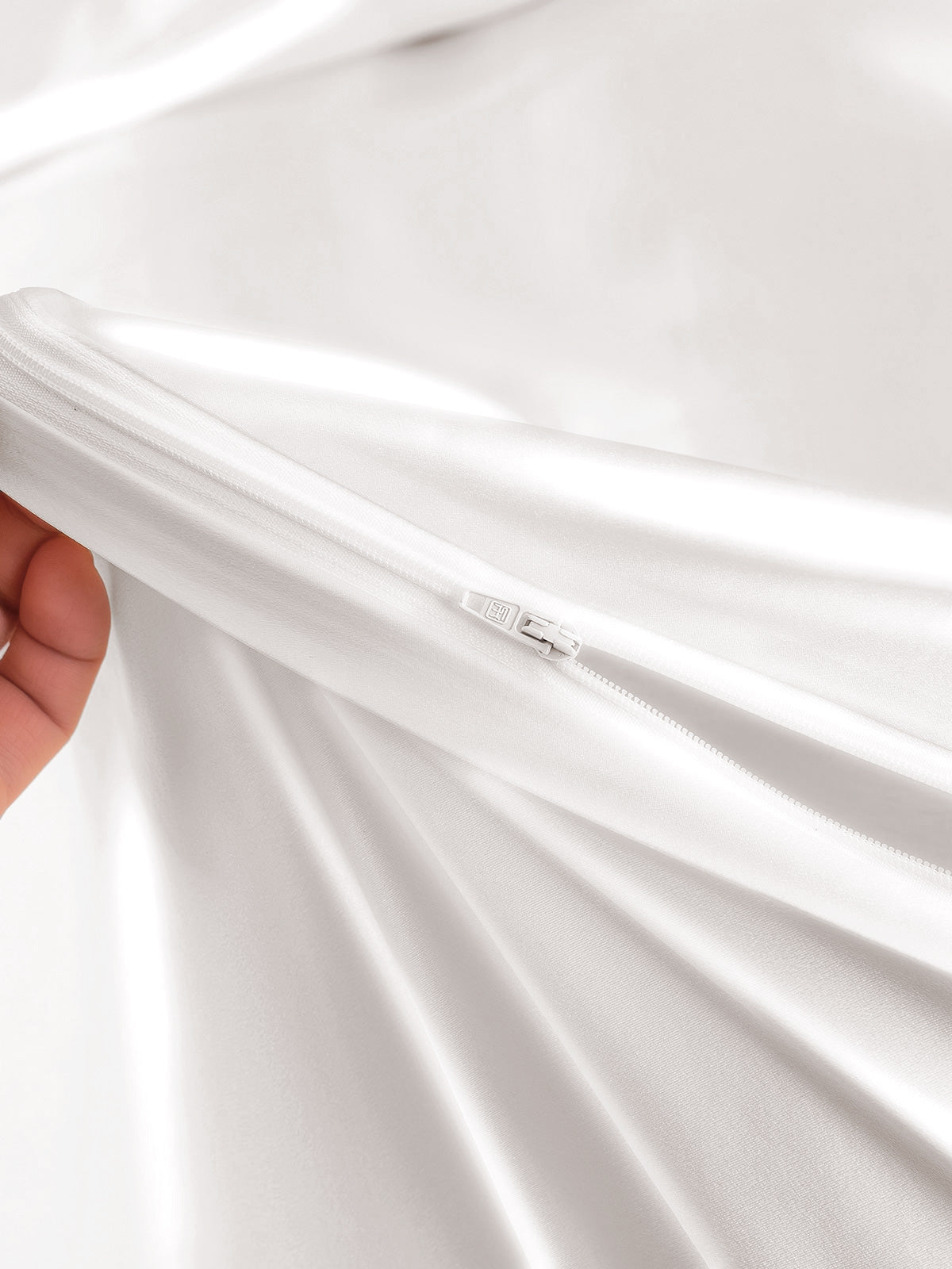 [White] SilkSilky-UK 22Momme Pure Silk Bedding Set 005