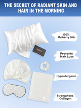 [White] SilkSilky-UK 19Momme Pillowcase Set 002