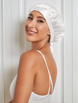 [White] SilkSilky-UK Sleep Cap 001