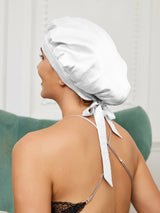[White] SilkSilky-UK Sleep Cap 002