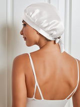 [White] SilkSilky-UK Sleep Cap 003