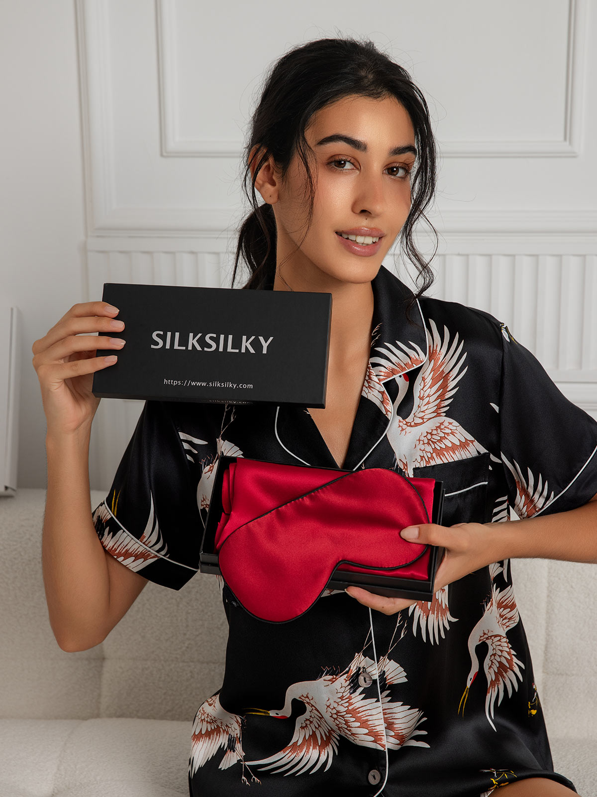 [Wine] SilkSilky-UK 19Momme Pure Silk Pillowcase Set 001
