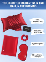 [Wine] SilkSilky-UK 19Momme Pure Silk Pillowcase Set 002
