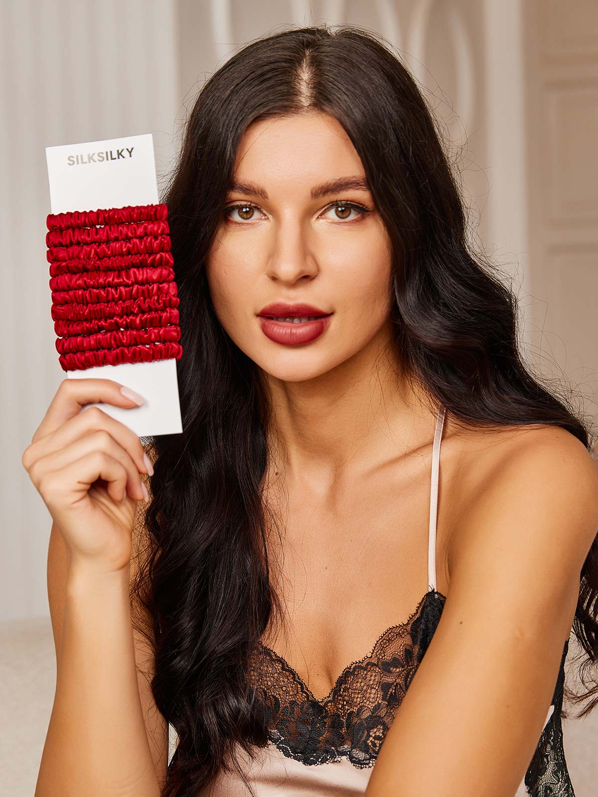 [Wine] SilkSilky-UK 19Momme Pure Silk Scrunchie 002