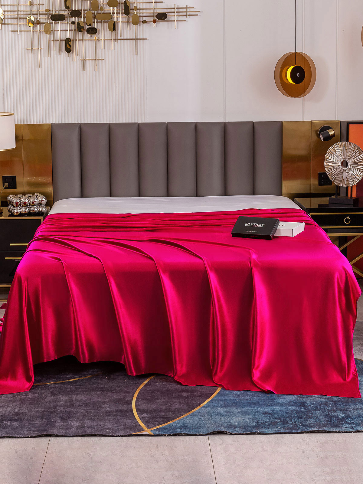 [Wine] SilkSilky-UK 19Momme Pure Silk Sheet 002