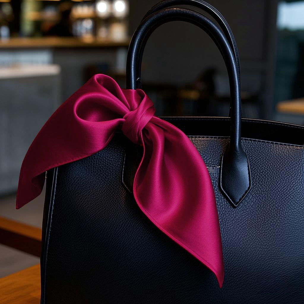 [Wine] SilkSilky-UK Pure Silk Scarf 002