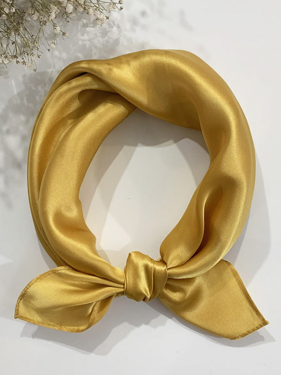 [Yellow] SilkSilky-UK Pure Silk Scarf 001