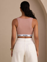 [Pink] SilkSilky-UK Sleeveless Crew Neck Camisole 002