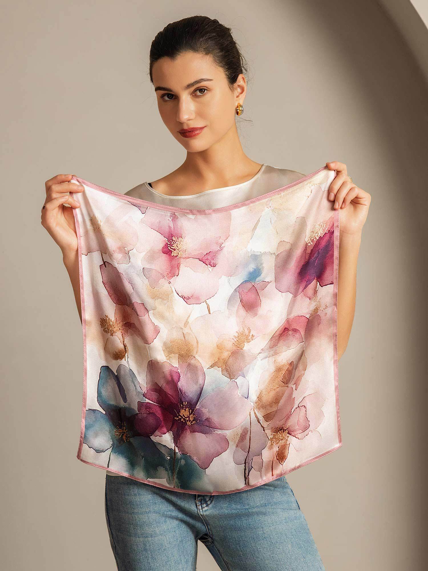 [P102] SilkSilky-UK Pure Silk Scarf 006,