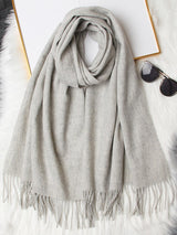 [Light Gray] SilkSilky-UK Wool Scarf 005