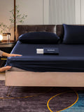 SilkSilky UK 22Momme Pure Silk Bedding Set DarkBlue 004