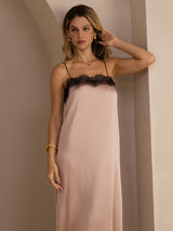 [Tuscany] SilkSilky-UK Spaghetti Strap Square Neck Dress 004