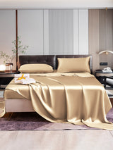 [Beige] SilkSilky-UK 22Momme Pure Silk Bedding Set 005,