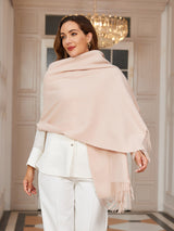 [Beige] SilkSilky-UK Wool Scarf 002