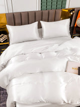 [White] SilkSilky-UK 25Momme Bed Linen Set 006