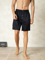 [Black] SilkSilky-UK Men's Sleep Shorts 001