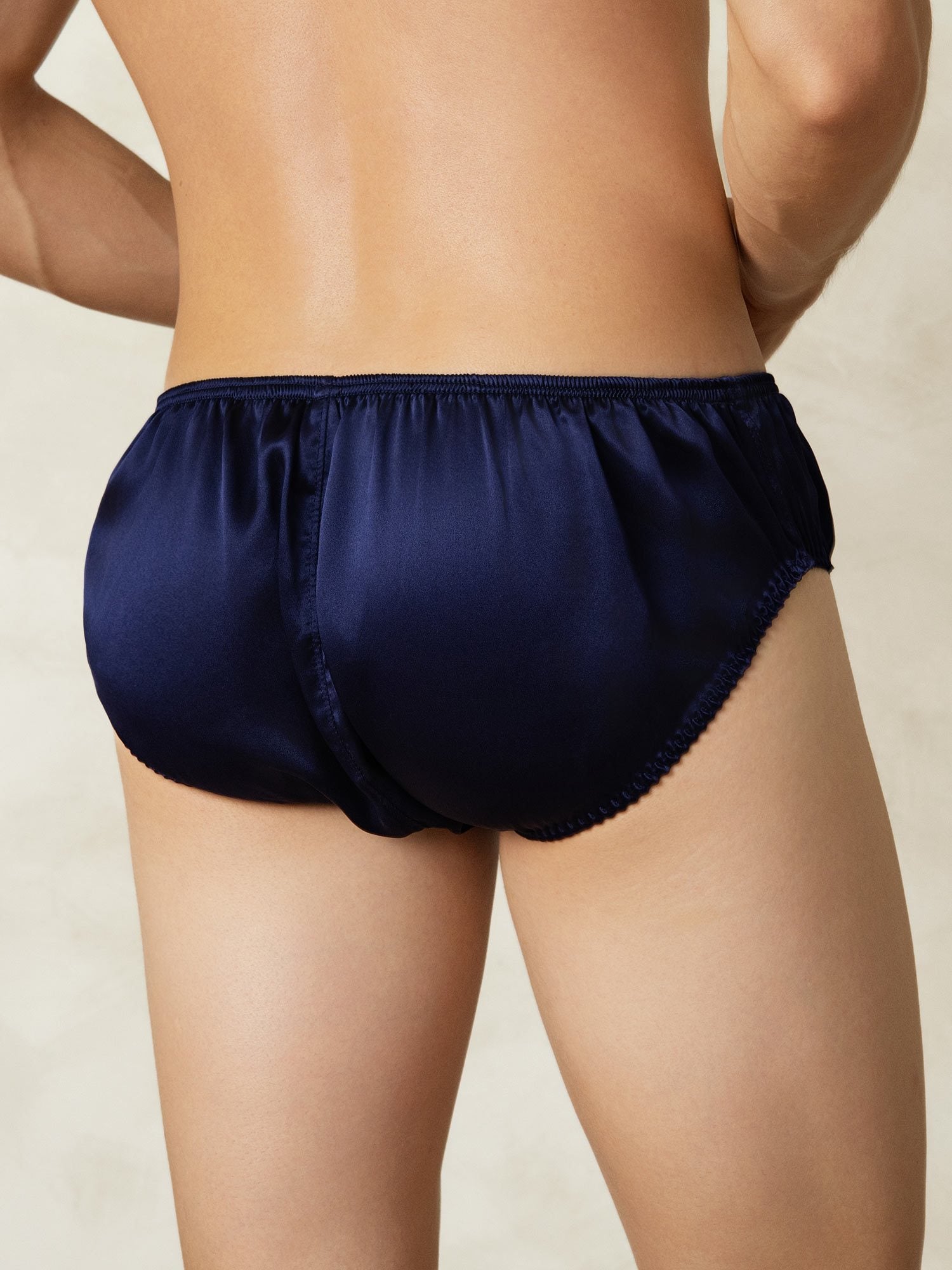 [DarkBlue] SilkSilky-UK Pure Silk Mens Underwear 002