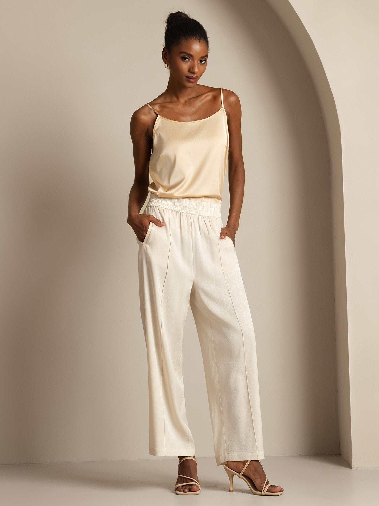 [Champagne] SilkSilky-UK 19Momme Silk Camisoles 008