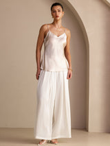 [Beige] SilkSilky-UK Spaghetti Strap V Neck Camisole 005