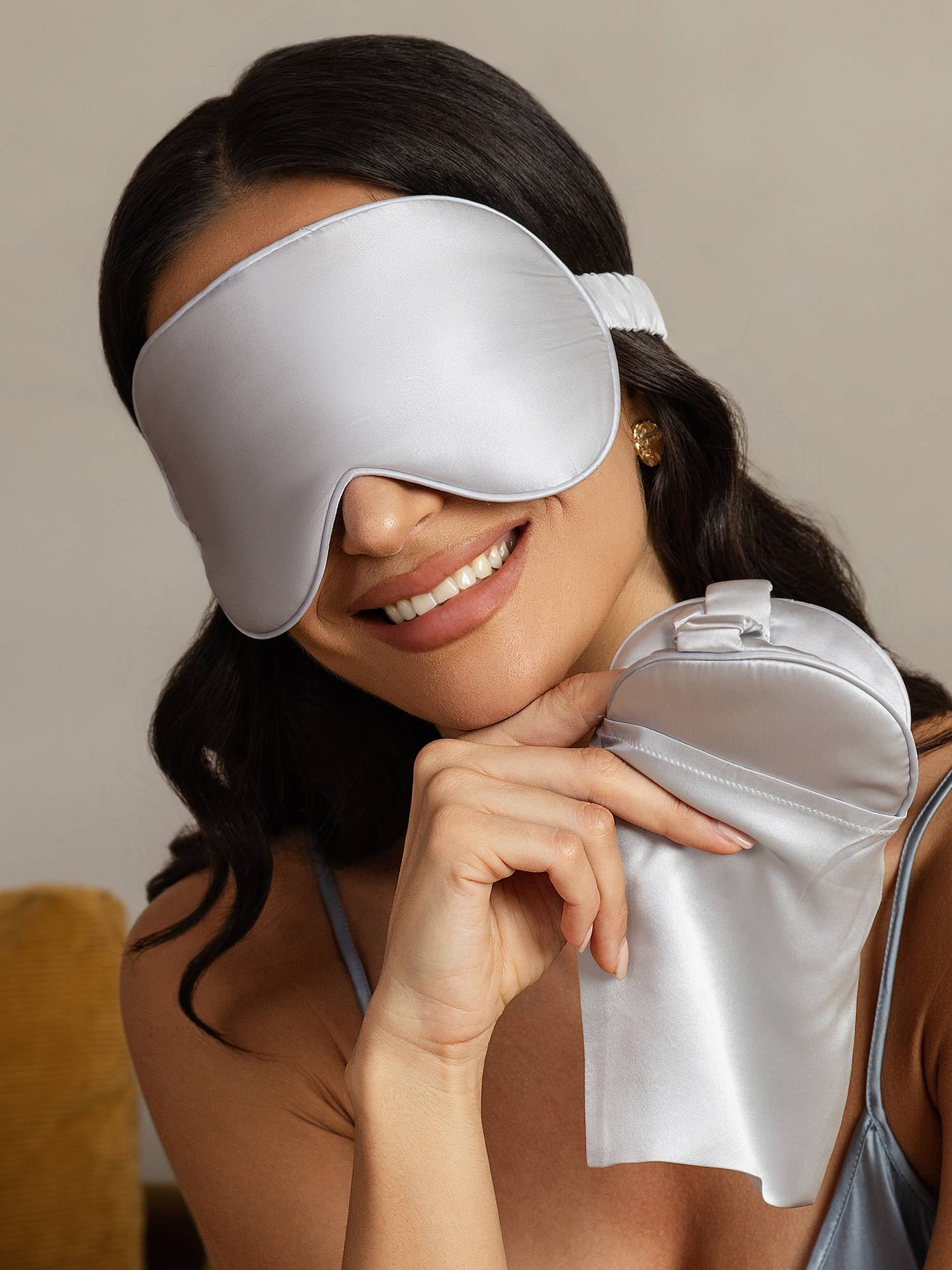 [Silver] SilkSilky-UK Pure Silk Eye Mask 004