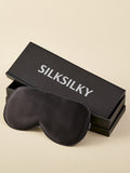 SilkSilky UK 19Momme Pure Silk Eye Mask Black 001