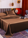 SilkSilky UK 19Momme Pure Silk Bedding Set Coffee 006