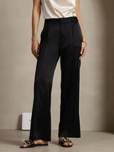 [Black] SilkSilky-UK 19Momme Silk Womens Pants 001,