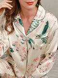 Printed Luxurious Pure Silk Pyjama Set 2Pcs