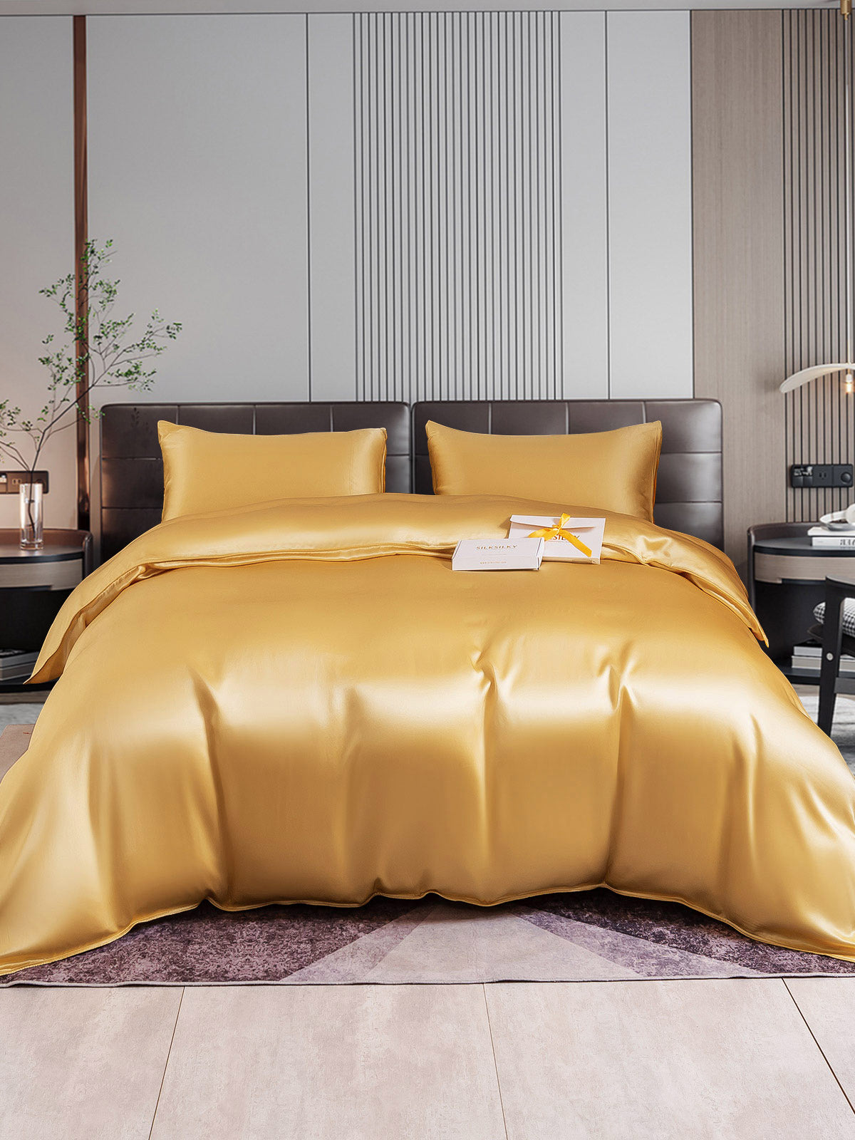 SilkSilky UK 22Momme Pure Silk Bedding Set Champagne 001