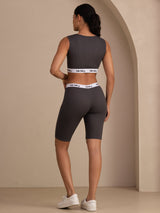 [Gray] SilkSilky-UK Sleeveless Crew Neck Women's Outfit Sets 002