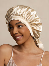 [Beige] SilkSilky-UK Sleep Cap 002