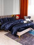 SilkSilky UK 22Momme Pure Silk Bedding Set DarkBlue 003