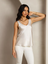 [Light Gray] SilkSilky-UK Sleeveless V Neck Camisole 007