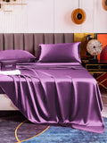 SilkSilky UK 19Momme Pure Silk Bedding Set Purple 002