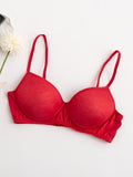 SilkSilky UK Silk Knitted Bra Red 006