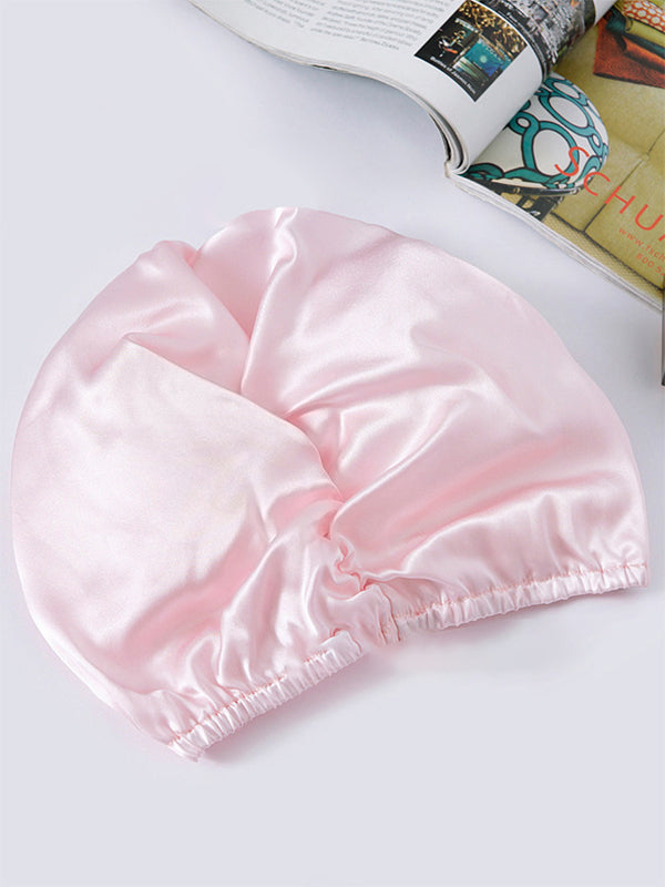 SilkSilky-UK Pure Silk Sleep Cap Pink 003