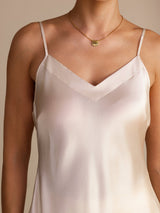 [Beige] SilkSilky-UK Spaghetti Strap V Neck Camisole 004