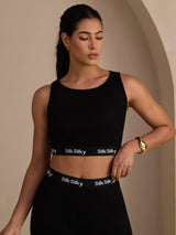[Black] SilkSilky-UK Sleeveless Crew Neck Women's Outfit Sets 004