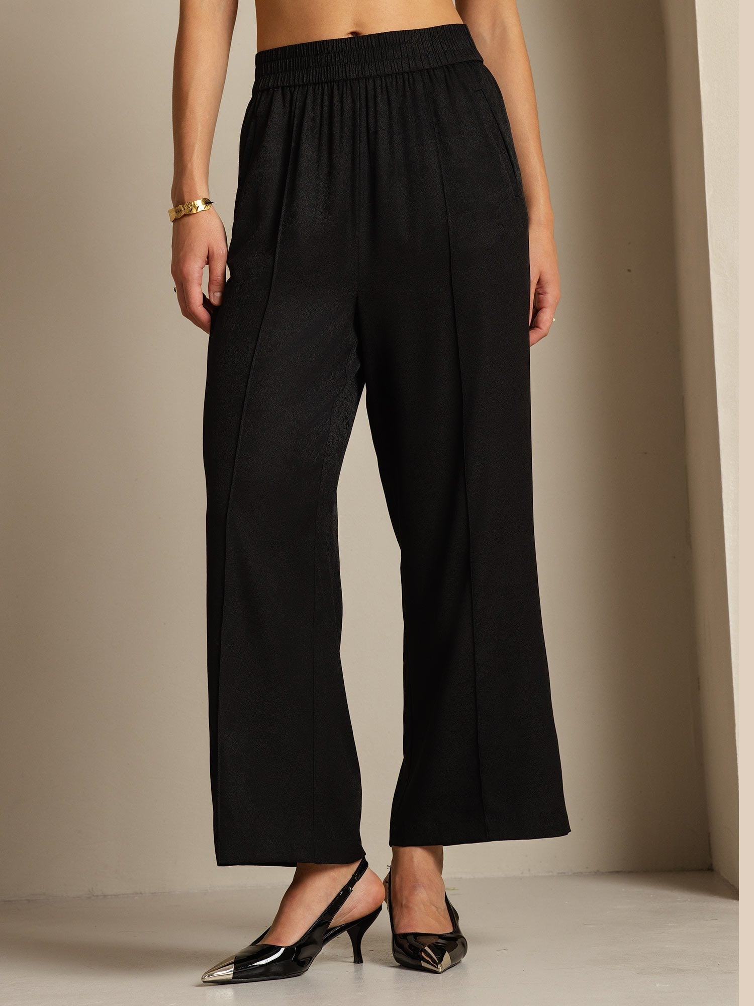 [Black] SilkSilky-UK 22Momme Silk Womens Pants 005