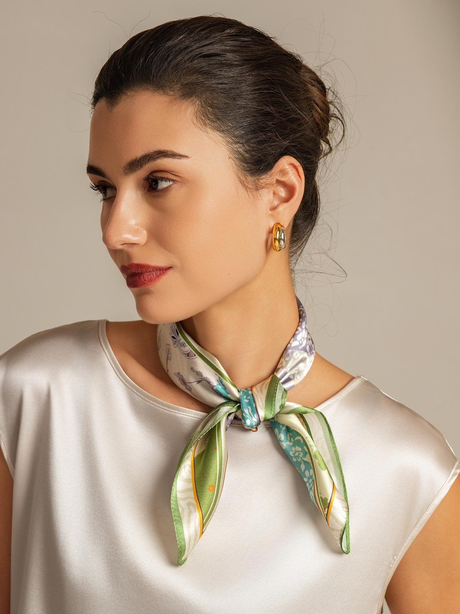 [P100] SilkSilky-UK Pure Silk Scarf 002,