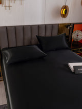 [Black] SilkSilky-UK 19Momme Bed Linen Set 005