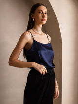 [Dark Blue] SilkSilky-UK Spaghetti Strap Camisole 003