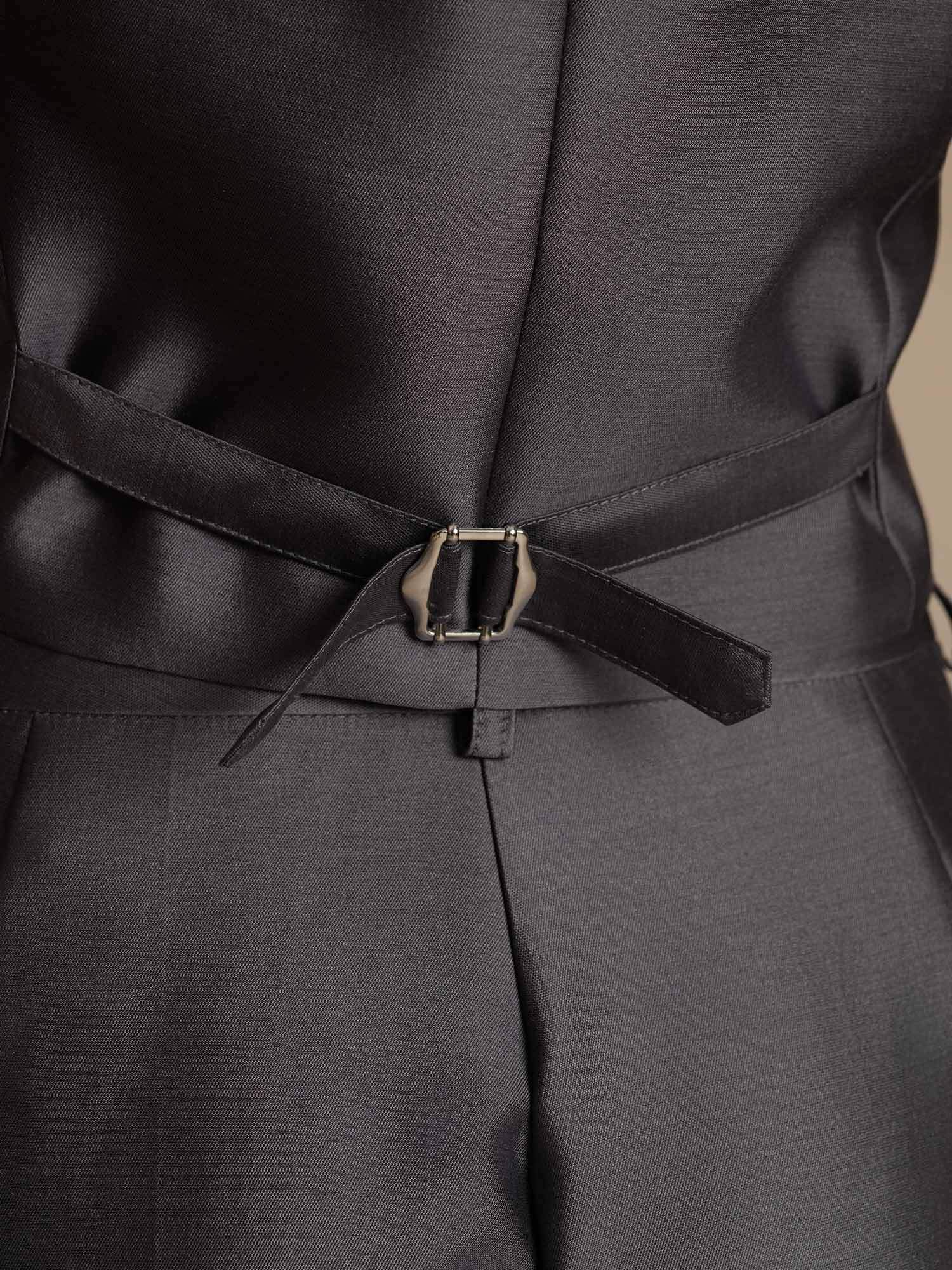 [Gray] SilkSilky-UK 32Momme Silk-Wool Blend V Neck Women's Vest 005