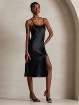 [Black] SilkSilky-UK Spaghetti Strap Dress 004