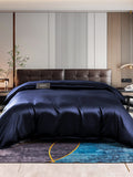 SilkSilky UK 22Momme Pure Silk Duvet Cover DarkBlue 001