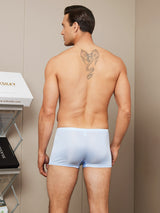 [Light Blue] SilkSilky-UK 100% Silk Jersey Men's Underwear 002