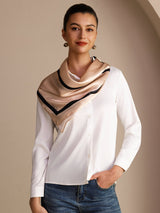 [Beige Square] SilkSilky-UK Scarf 002