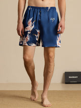 [Dark Blue] SilkSilky-UK Men's Sleep Shorts 003