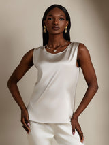 [Light Gray] SilkSilky-UK Sleeveless Round Neck Camisole 001